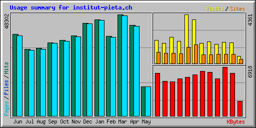 Usage summary for institut-pieta.ch